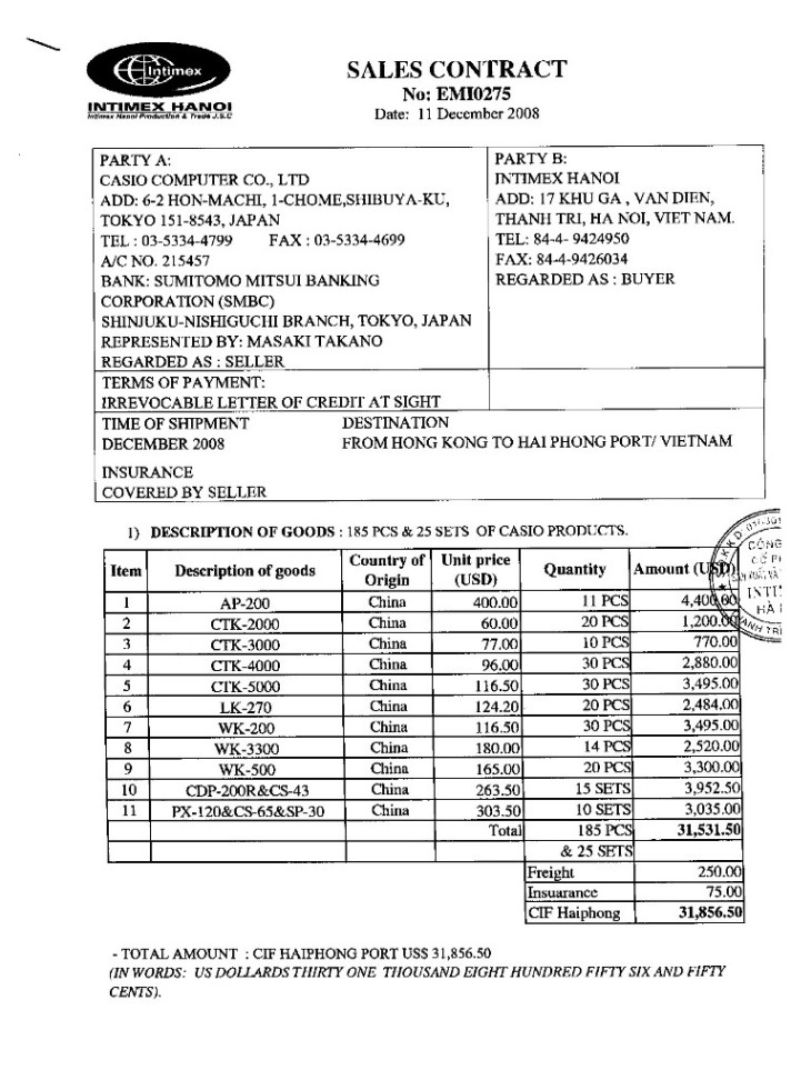 Những Vấn Đề Cơ Bản Của Hợp Đồng Ngoại Thương