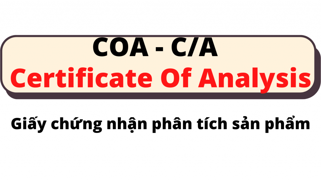 giấy chứng nhận phân tích thành phần