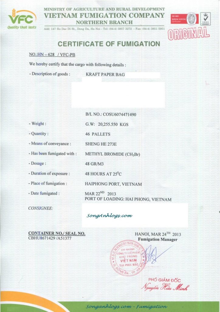 Hướng dẫn xin giấy chứng nhận hun trùng